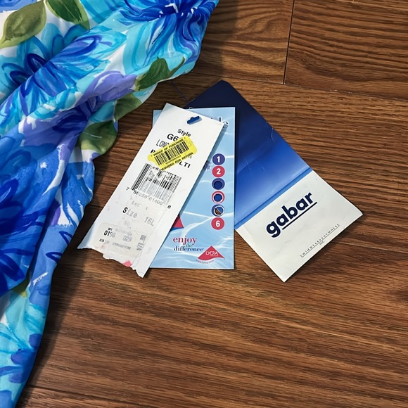 NWT Gabar Vintage Women’s Swim Suit Size 16 Long Torso Floral Print Tummy Toner - Picture 4 of 12